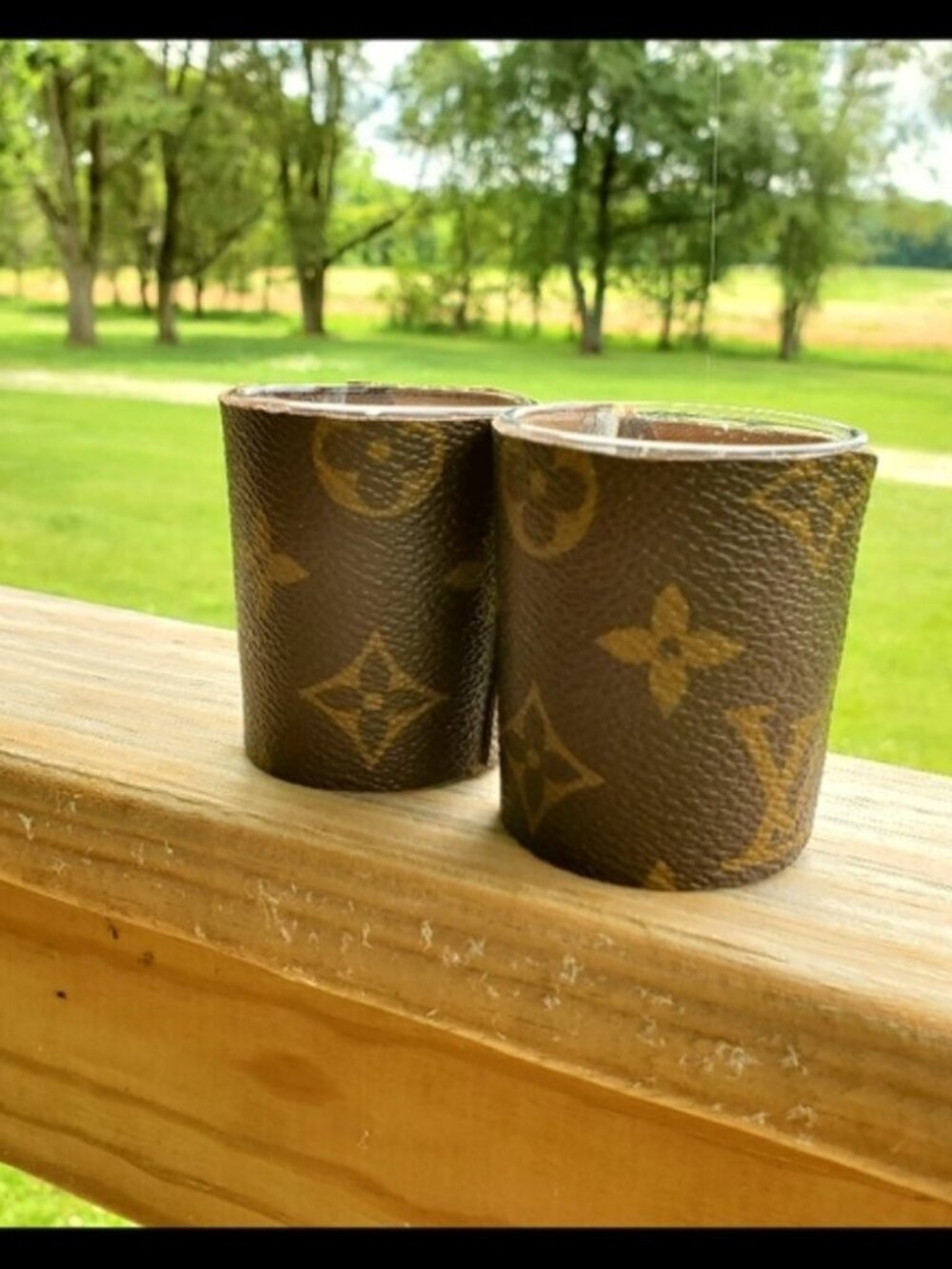 Louis Vuitton Candle Holders with Candles
